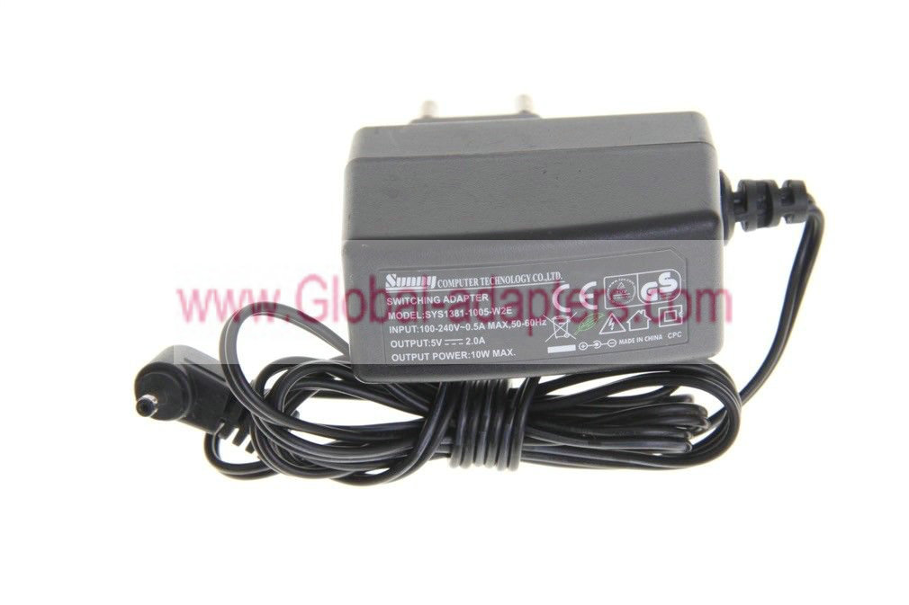 NEW Sunny SYS1381-1005-W2E 5V-2A Switching adapter